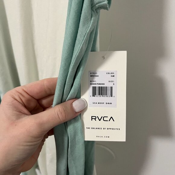 NEW RVCA Blue & White Sucker Punched Mini Dress Size Small - Picture 4 of 10
